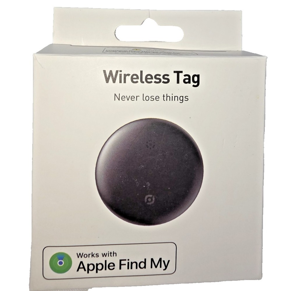 Rexzol Wireless Tag Bluetooth Tracker Apple Find My Compatible 2-Pack Black NIB